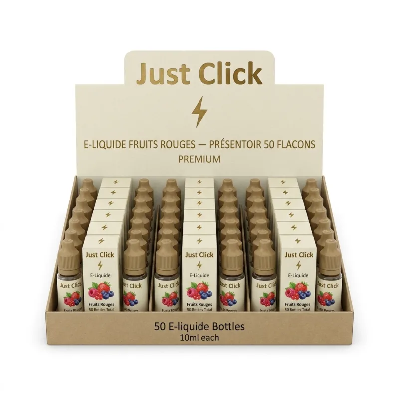Présentoir de 50 flacons d'e-liquide