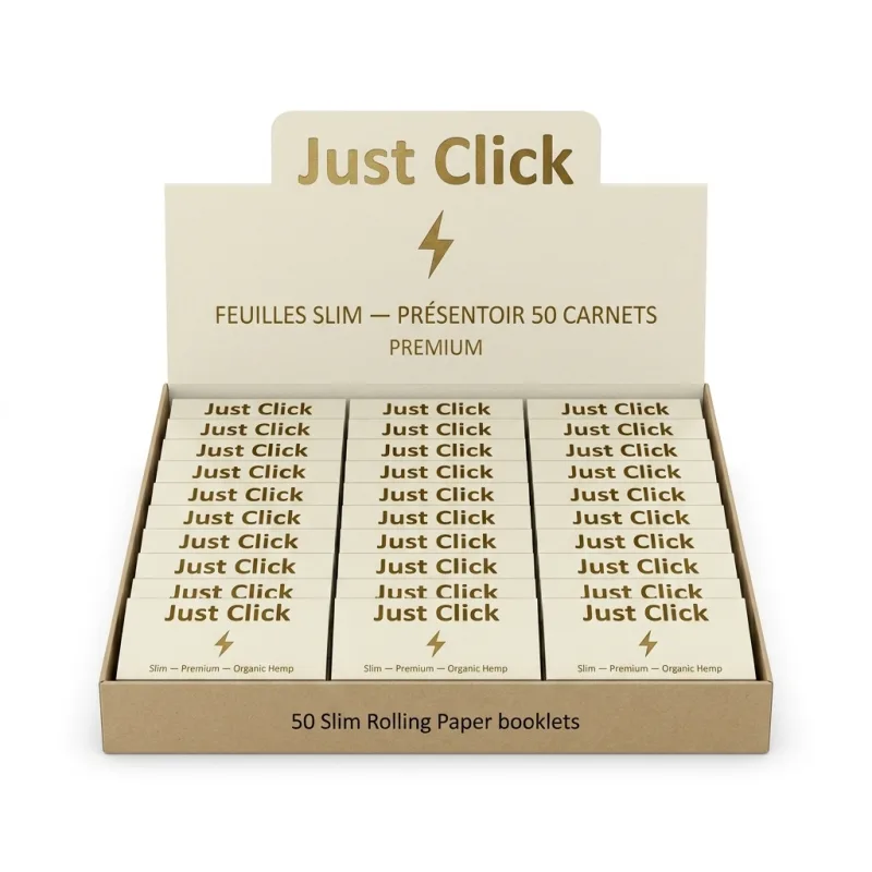 Feuilles à rouler slim, présentoir de 50 carnets